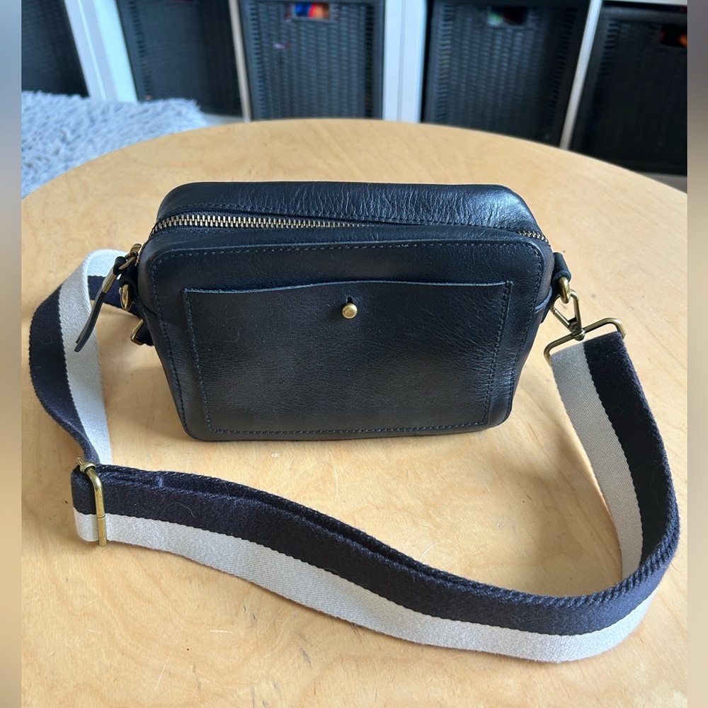 Madewell Black Leather Crossbody Bag